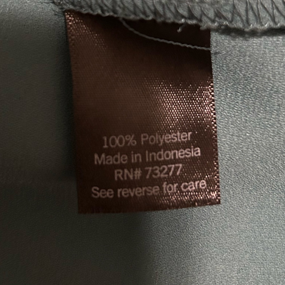 Simply Vera Wang Teal Roll Tab Relaxed Blouse - Picture 12 of 12